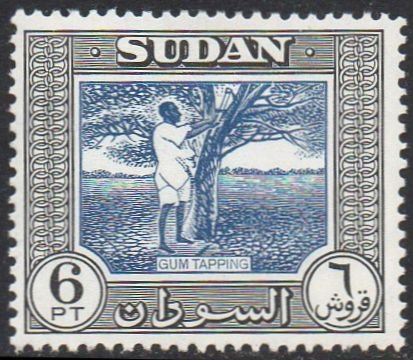 Sudan 1951 6p Gum tapping MH