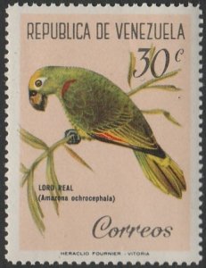 Venezuela #798 1961 30c Yellow-crowned Parrot MNH-VF-XF.