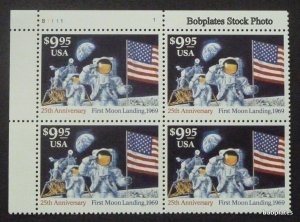 BOBPLATES #2842 Moon Landing Plate F-VF NH SCV=$82.5 ~ See Details for #s/Pos