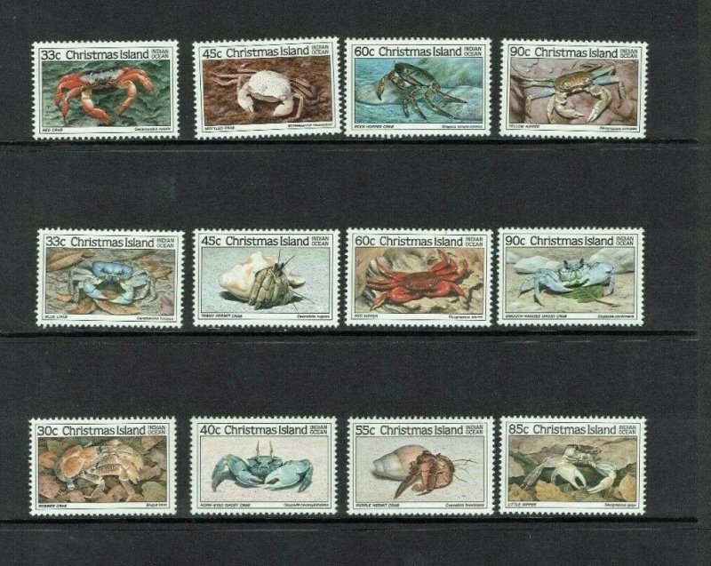 Christmas Islands: 1985  Crabs, series 1 - 3,  MNH sets
