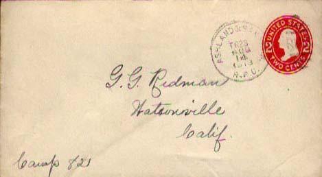 United States, Postal Stationery, U.S. R.P.O.'s, Wisconsin, California