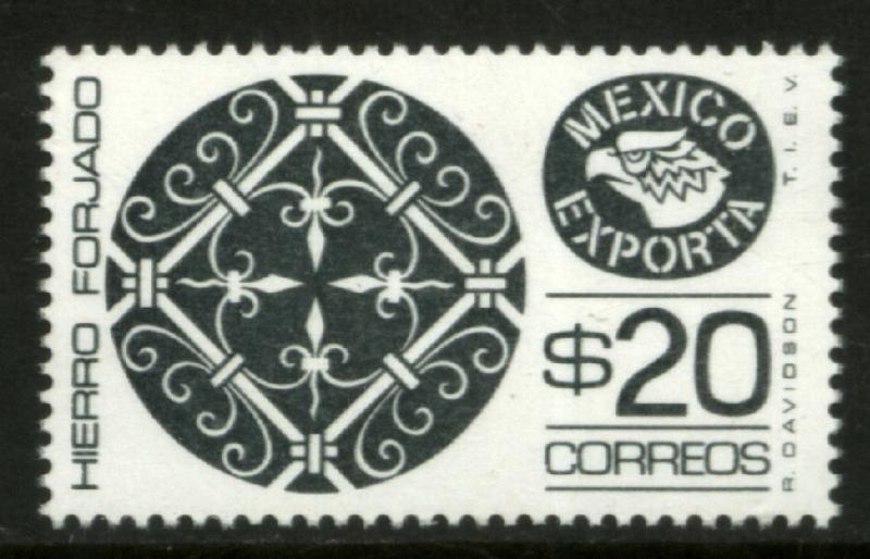 MEXICO Exporta 1465 $20P Iron P 11 1/2 Fluor Paper 8 MNH