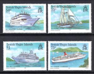 British Virgin Islands 524-527 Ships MNH VF