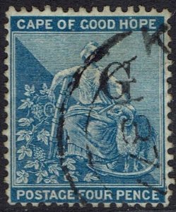 GRIQUALAND WEST 1877 G OVERPRINTED CAPE HOPE 4D USED