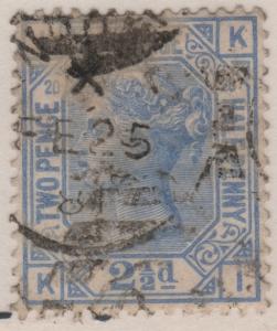Scott 68 SG 142 Plate 20  2 1/2d Blue K-I