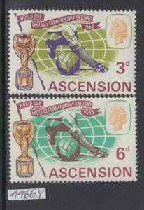 XG-AK020 ASCENSION ISLAND - Football, 1966 World Cup, 2 Values MNH Set