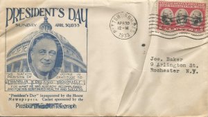 President's Day Roosevelt cover 4-30-33 !#2