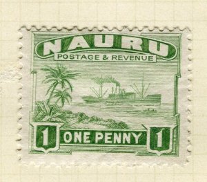 NAURU; 1924-48 early Pictorial issue Mint hinged 1d. value