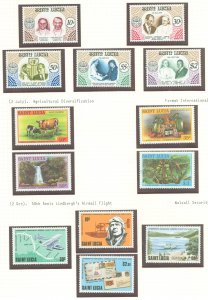 St. Lucia #460-472 Mint (NH) Single (Complete Set) (Plane)