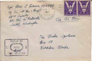 United States A.P.O.'s 3c Win The War (2) 1944 U.S. Army Postal Service 986 A...