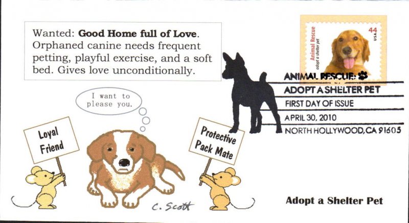 #4455 Animal Rescue - Dog Scott FDC