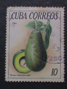 ​CUBA-1965 VERY OLD CUBA STAMPS- TROPICAL FRUITS OF CUBA USED- VERY FINE