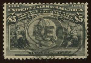 U.S. #245 Used with APS Cert 