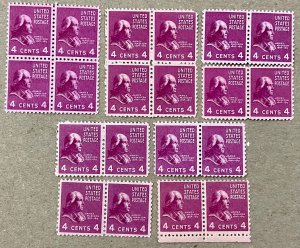 808 James Madison Prexie series F/VF  MNH 4 cent 20 stamps 1938