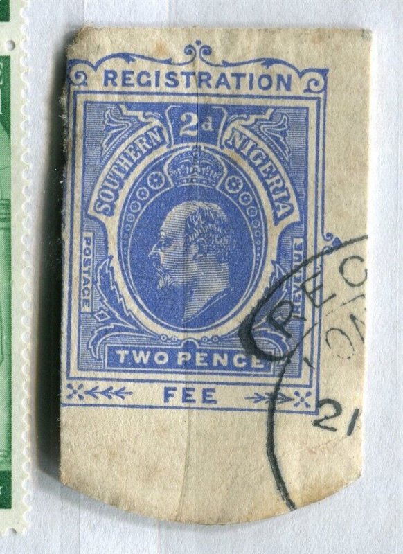 SOUTHERN NIGERIA; Early 1900s Ed VII fine used Postal Stationary Piece