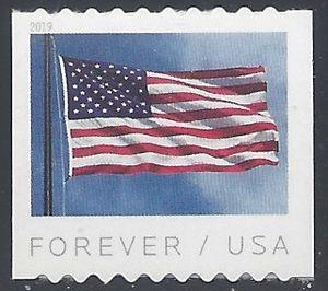 #5342 (55c Forever) US Flag Coil Single APU 2019 Mint NH