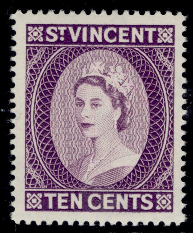 ST. VINCENT QEII SG216, 10c deep lilac, LH MINT.