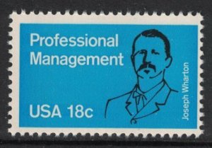 1981 Wharton Professional Management Single 18c Postage Stamp - Sc#1920 - MNH,OG