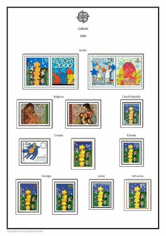 Europa CEPT 1956-2021 (3 albums) PDF STAMP ALBUM PAGES