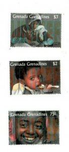 Grenadines 1996  - UNICEF  - Set of three  - MNH