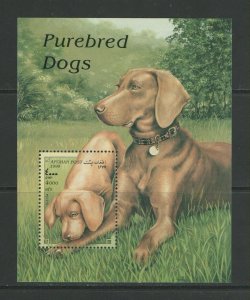 Afghanistan MNH S/S Purebred Dogs 1998