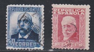 Spain # 522a-523a, Portraits, No Control # Used