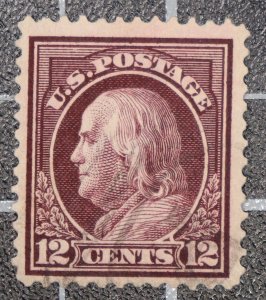 Scott 417 12 Cents Franklin Used Nice Stamp SCV $5.00
