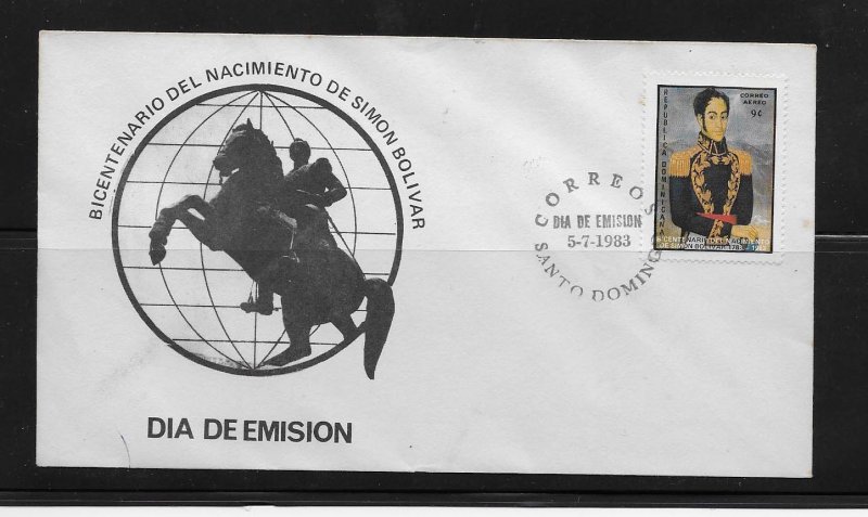 DOMINICAN REPUBLIC STAMP COVER #SEPTG3