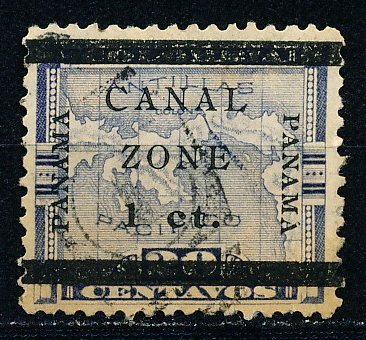 Canal Zone #16a Single Used