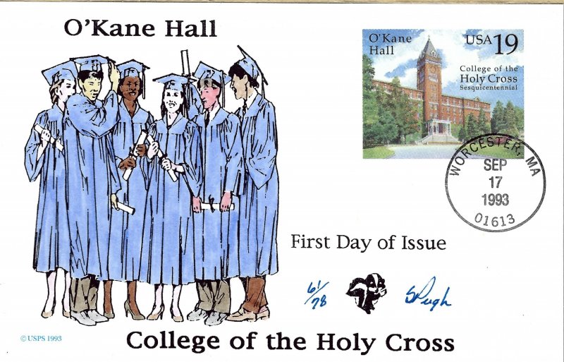 Pugh Designed/Painted College of the Holy Cross FDC...61 of 78 created!
