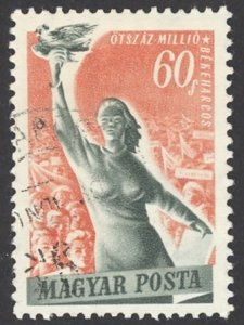 Hungary Sc# 918 Used 1950 60f Peace