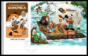 Dominica 919-924 Disney's Set of Two U/A FDC