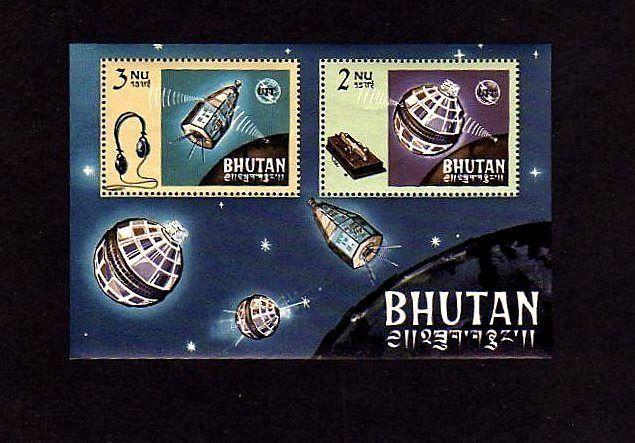 BHUTAN - 1966 - SPACE - SYNCOM - TELSTAR - MINT - PERF - MNH - S/SHEET