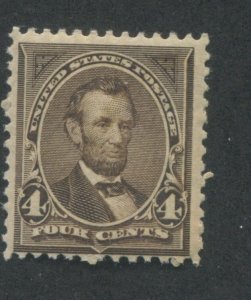 1894 US Stamp #254 4c Mint Hinged F/VF Original Gum Catalogue Value $150