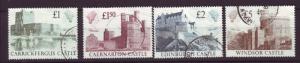 J19710 Jlstamps 1988 great britain set used #1230-3 castles