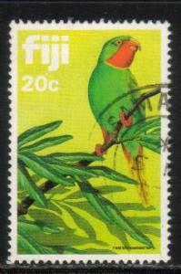 Bird, Parrot, Red-throated Lory, Fiji stamp SC#481 used