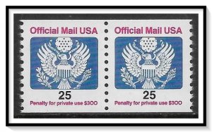 US #O141 Official Coil Pair MNH