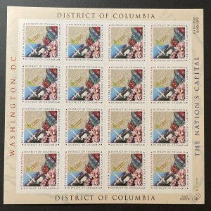 U.S. 2003 #3813 Sheet, District of Columbia, MNH.