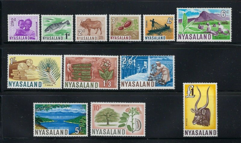 NYASALAND SCOTT #123-134 1964 PICTORIALS  - MINT NEVER HINGED