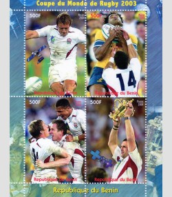 Benin 2004 RUGBY World Cup 2003 Sheet Perforated Mint (NH)