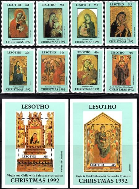 Lesotho - 1992 Christmas Set SG 1117-1125