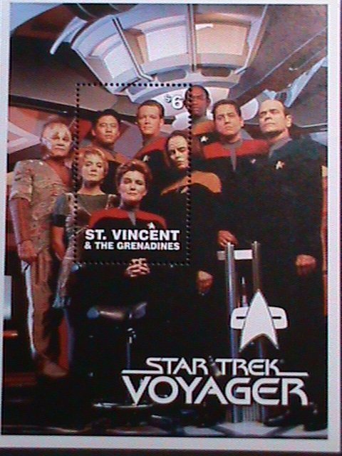 ST.VINCENT& GRENADINES-STAR TREK VOYAGER-FAMOUS MOVIE MNH-S/S-VERY FINE