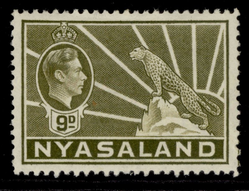 NYASALAND PROTECTORATE GVI SG137, 9d olive-bistre, M MINT.