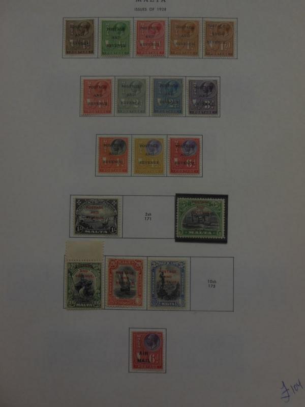 MALTA : A Beautiful & Fresh all Mint collection on album pages. SG Catalog £1831