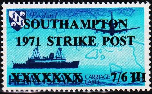 Great Britain. 1971 7s6d(Southampton Strike Post). Unmounted Mint