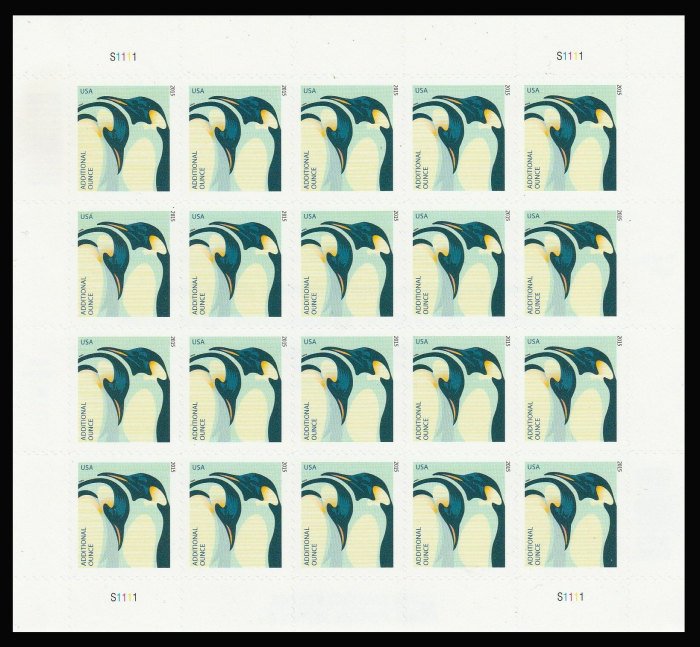 US #4989a 22c  Penguins, VF NH IMPERF SHEET of 20, LIMITED SUPPLY, Rare! VF m...