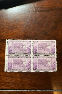 US #783 Oregon Territory 3c Block (4 stamps) MNH 1936
