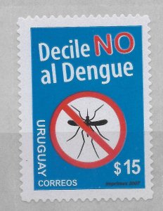 URUGUAY 2007 SAY NO TO DENGUE FEVER HEALTH CAMPAIGN MEDICINE SELF ADHESIVE