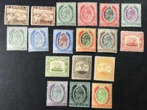 MALTA # 8-12-MINT/HINGED*-----COMPLETE SET----TONING & THINS-----1904-11