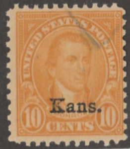 U.S. Scott #668 Monroe Kansas-Nebraska Stamp - Used Single